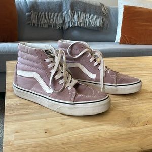 Blush Pink High Top Vans